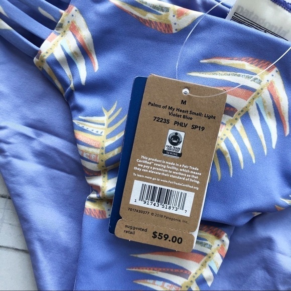 Patagonia Seaglass Bay reversible swim bikini bottom palms of spring NEW - Picture 5 of 8
